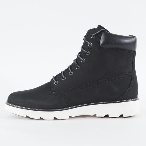 Womens Timberland Keeley Field 6 Inch A26HQ Black Nubuck Leather Lace Up Boots