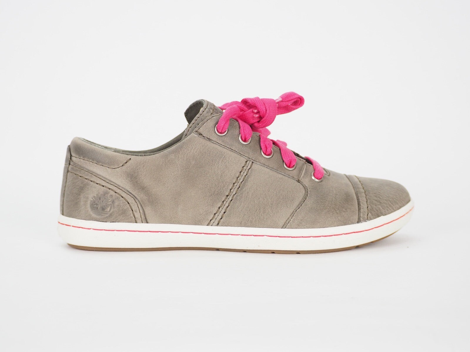 Womens Timberland EK Northport 8037A Grey Leather Lace Up Casual Everyday Shoes