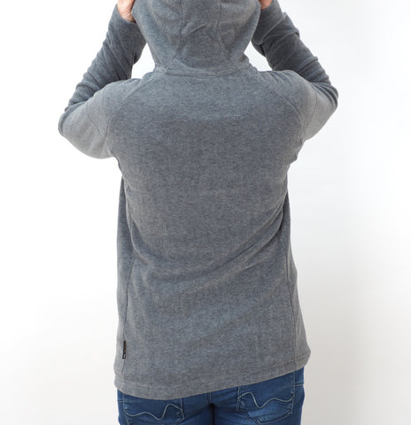 Womens Jack Wolfskin Ledro 5007701 Grey Heather Warm Hooded Fleece Sweatshirt