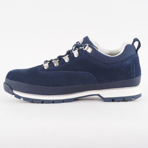 Mens Timberland Euro Hiker Low A689K Navy Leather Lace Up Hiking Walking Shoes