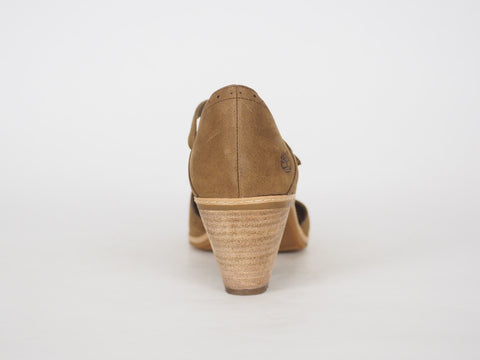 Womens Timberland Montvale 8047R Light Brown Leather Casual High Heel Shoes