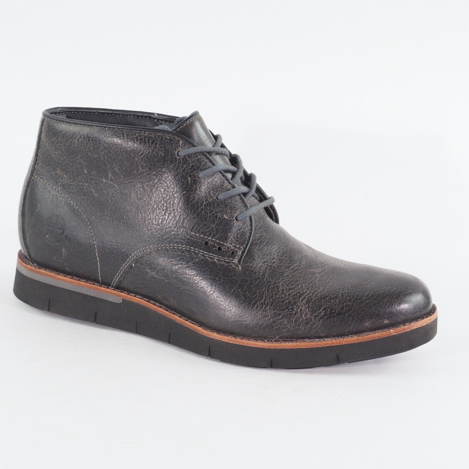 Mens Timberland  Preston Hill A1MND Black Leather Casual Walking Chukka Boots