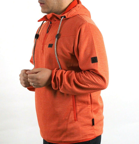 Mens Jack Wolfskin Tongari Nanuk 1803432Half Zip Orange Warm Hoddie
