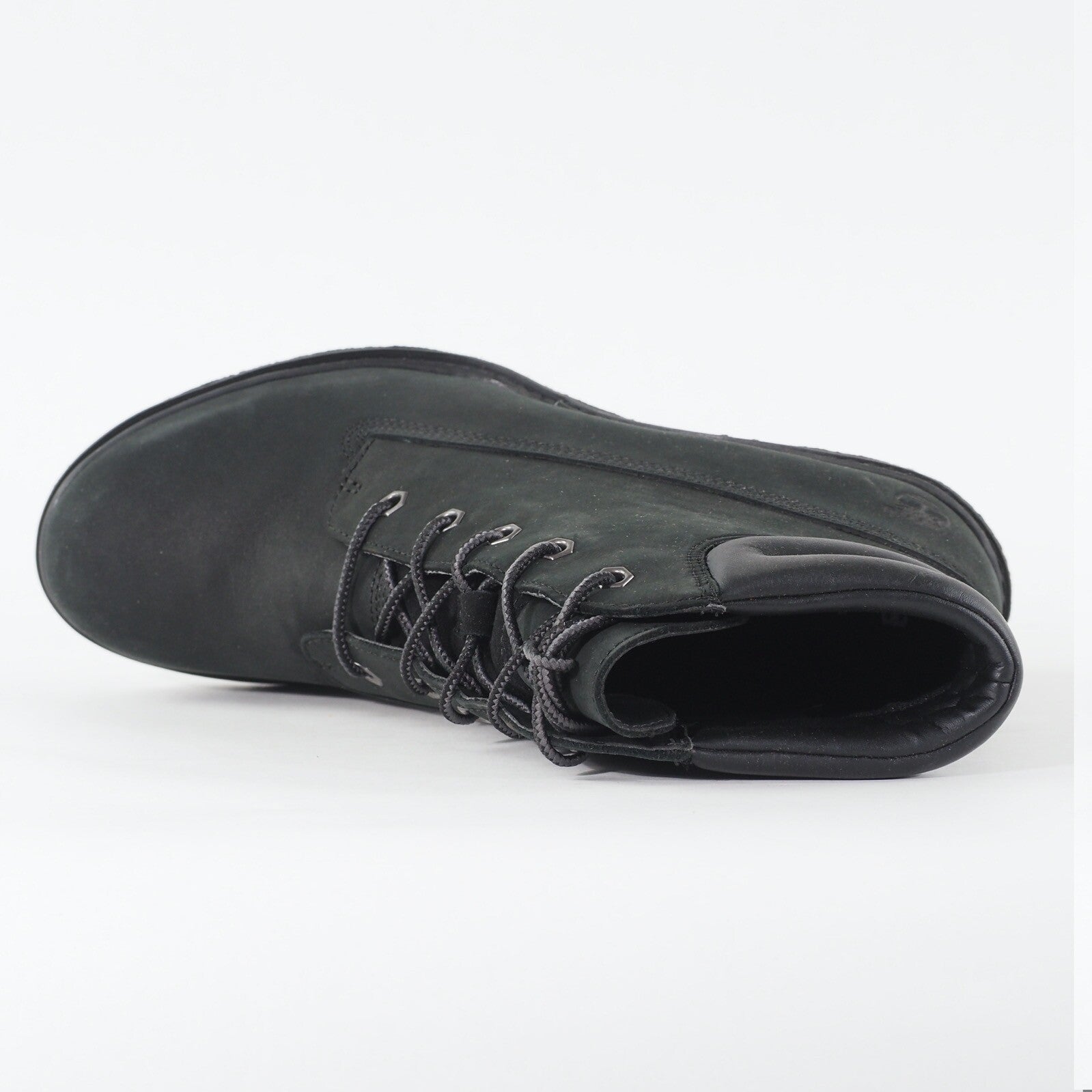 Womens Timberland EK Amston 6 Inch 8253A Black Leather Lace Wedge Casual Boots