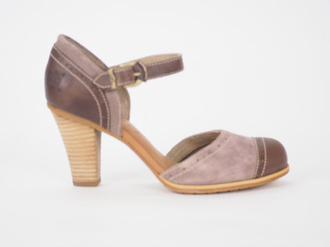 Womens Timberland Wingate 3704R Mauve Leather High Heels Formal Shoes