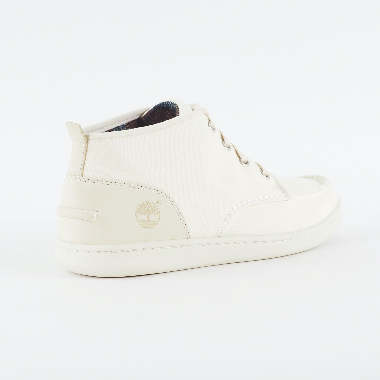 Mens Timberland NM Cup Chukka 6233A Off White Canvas Laced High Top Chukka Boots