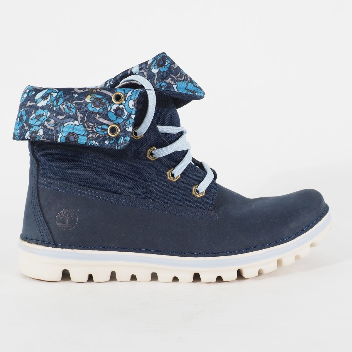 Womens Timberland Brookton Floral A19AZ Navy Leather Lace Casual Walking Boots