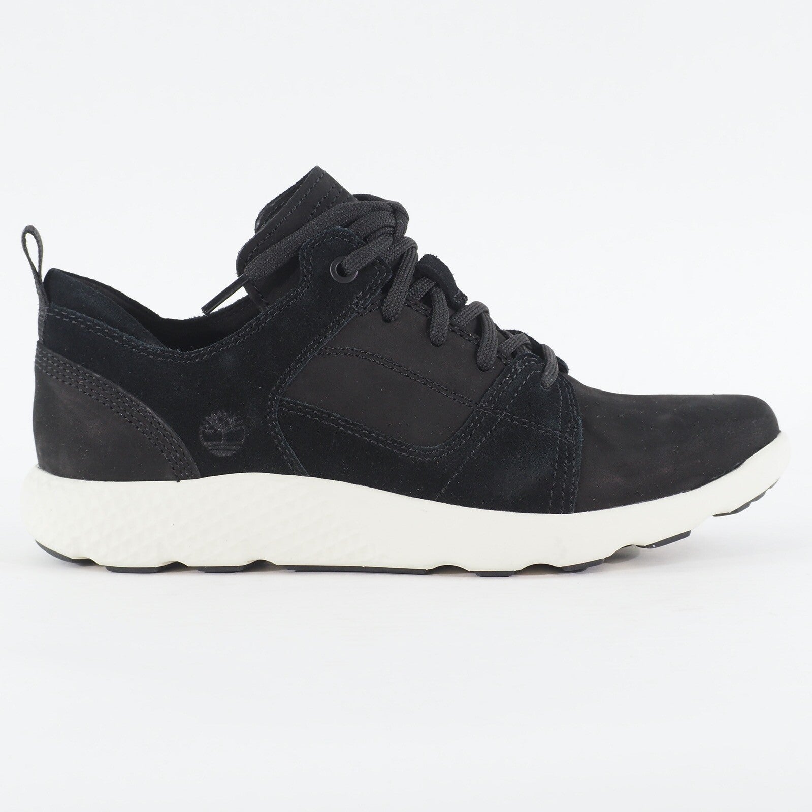 Womens Timberland Flyroam A1S2U Ox Black Leather Lace Up Casual Walking Shoes