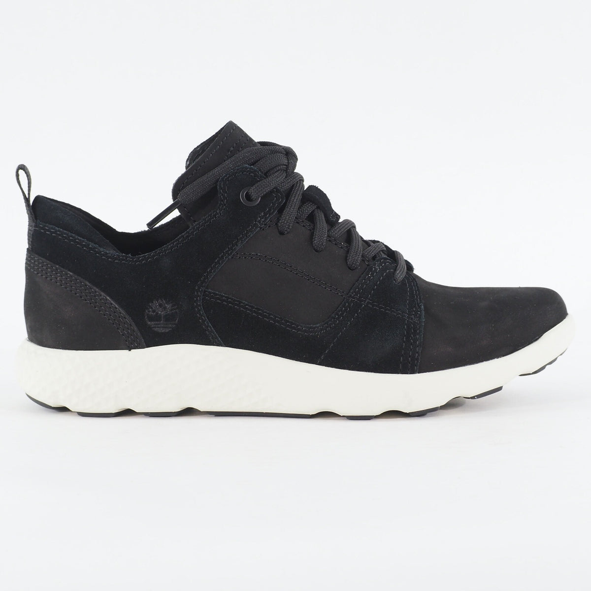 Womens Timberland Flyroam A1S2U Ox Black Leather Lace Up Casual Walking Shoes