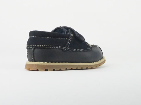 Toddlers Timberland Pokey Pine Oxford A1JUS Navy Leather Boys Strap Shoes 