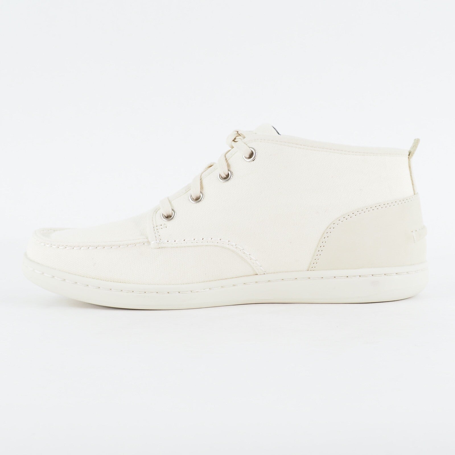 Mens Timberland NM Cup Chukka 6233A Off White Canvas Laced High Top Chukka Boots