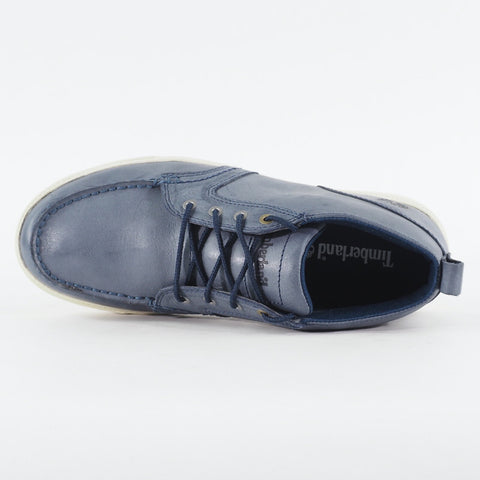 Mens Timberland Fulk LP Chukka A15FX Navy Blue Leather Lace Up Casual Shoes