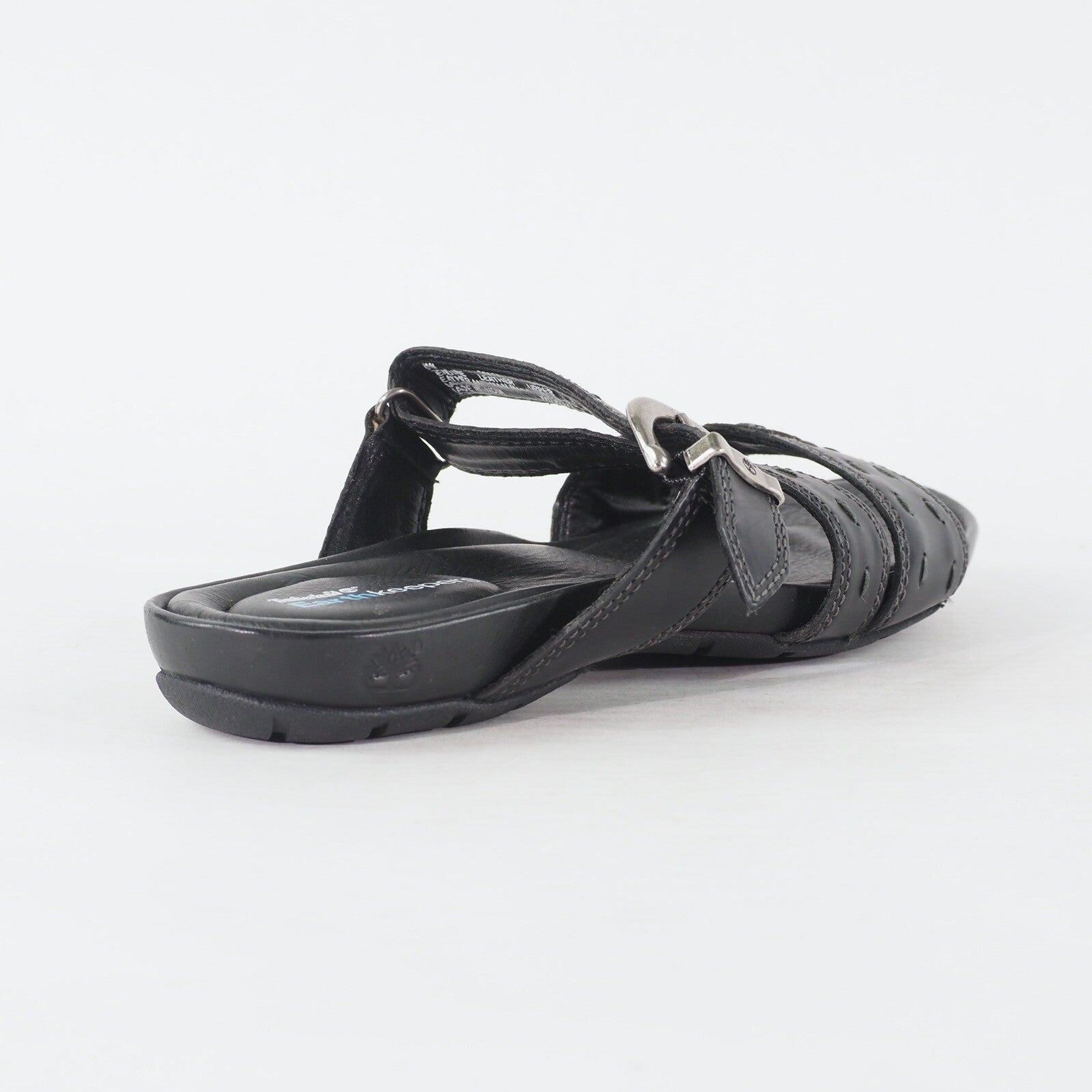 Womens Timberland Pleasant Bay Slide 25636 Black Leather Buckle Casual Sandals