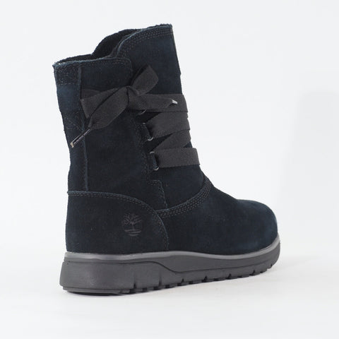 Womens Timberland Leighland Primaloft A18YO Black Leather Pull On Casual Boots