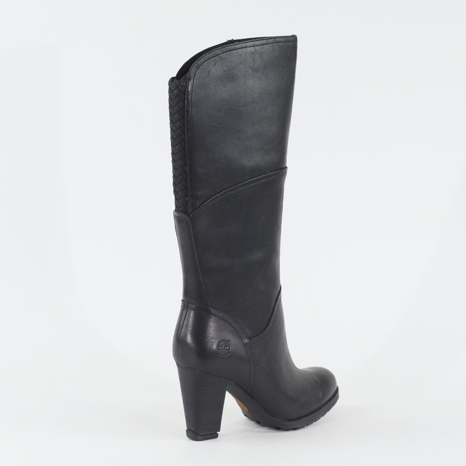 Womens Timberland Stratham 8610A Black Leather Zip Side Formal Tall Boots