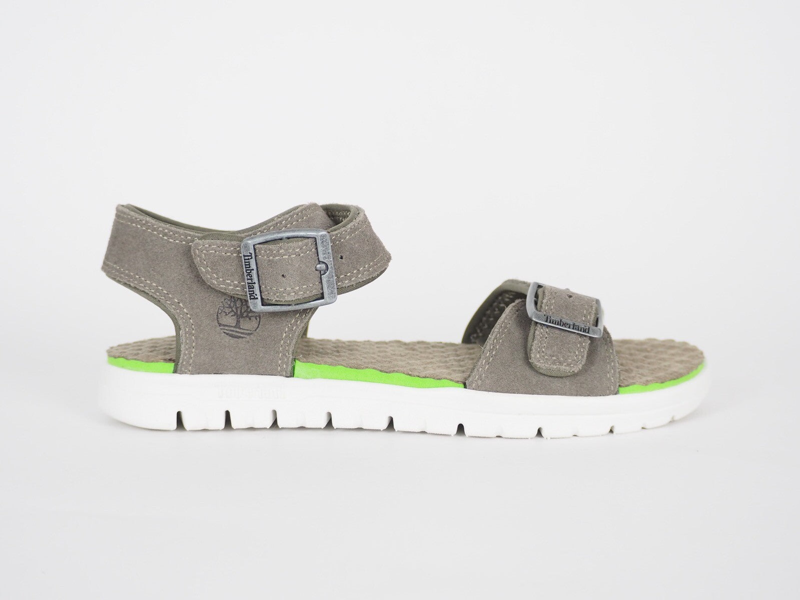 Womens Timberland Piermont A16GH Olive Leather 2 Strap Casual Summer Sandals
