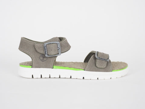 Womens Timberland Piermont A16GH Olive Leather 2 Strap Casual Summer Sandals