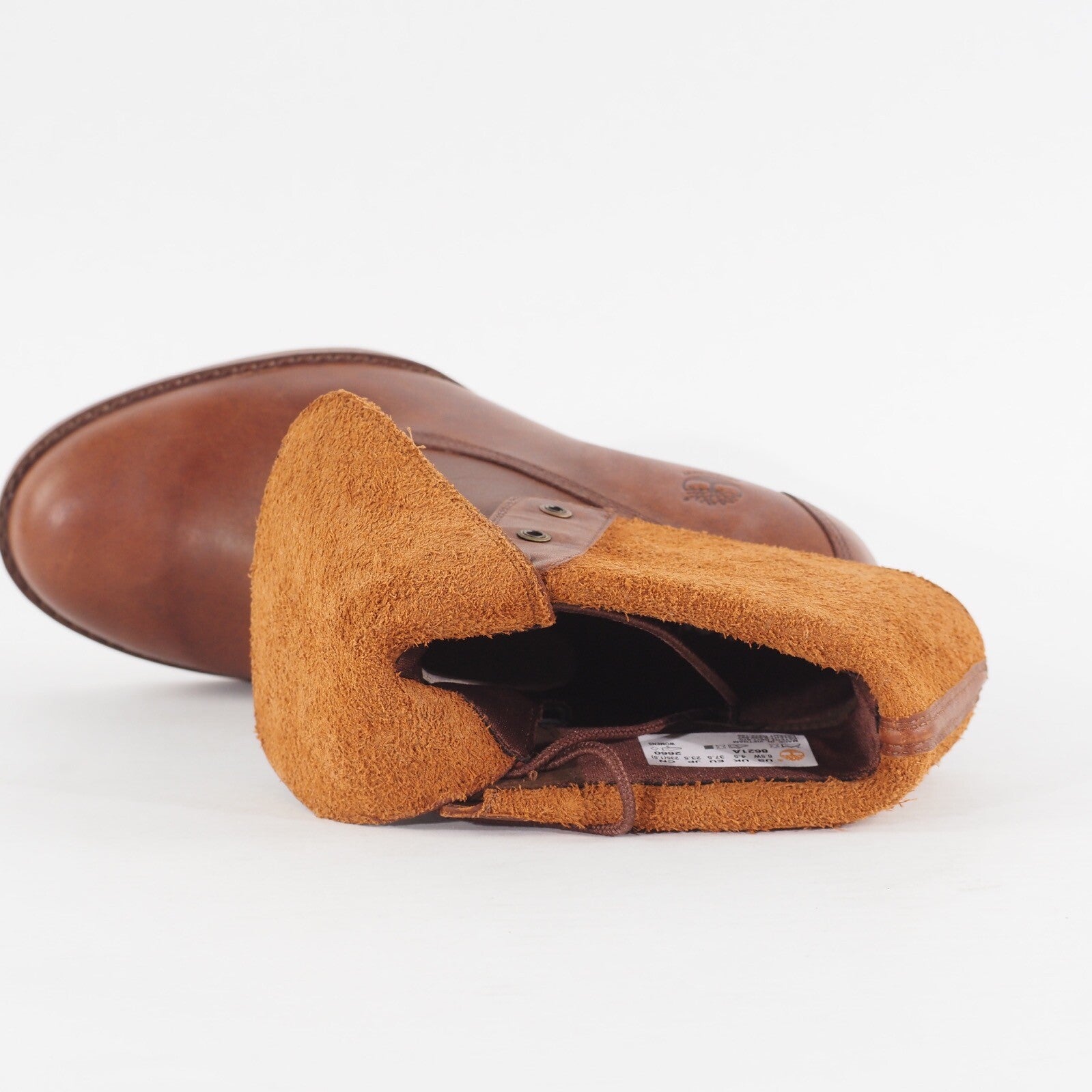 Womens Timberland Stratham Heights 8621A Tan Waterproof Leather Folded Boots