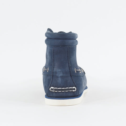 Mens Timberland 7 Eyed Chukka A13J4 Navy Blue Leather Lace Up Casual Boots