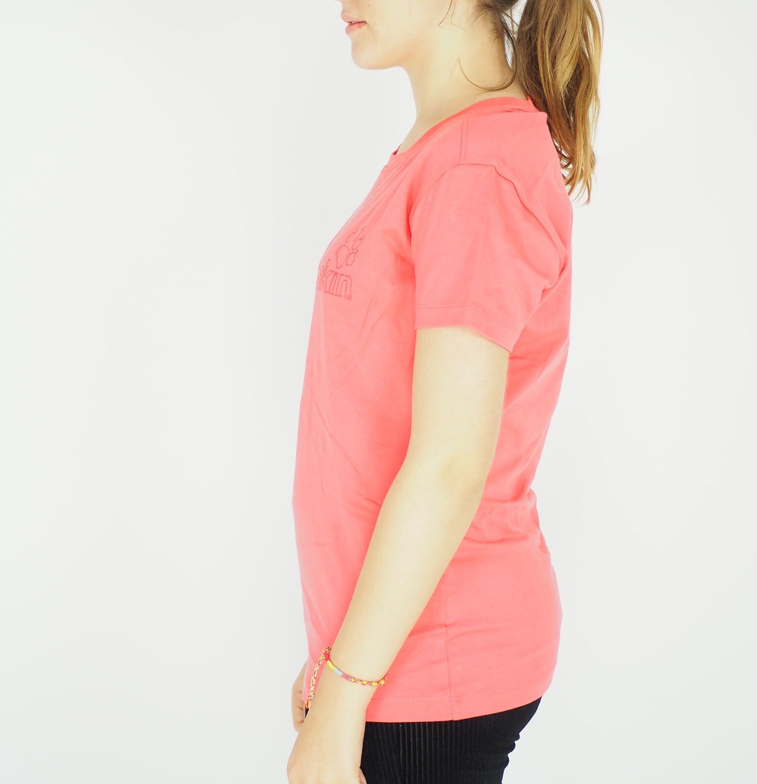 Womens Jack Wolfskin 5006381 Grapefruit Regular Fit Shortsleeve Casual T Shirt