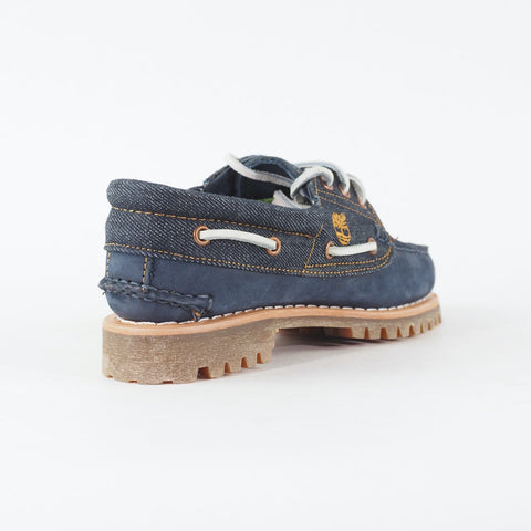 Womens Timberland Limited A1GBJ Navy Leather / Denim Lace Up Casual Boat Shoes
