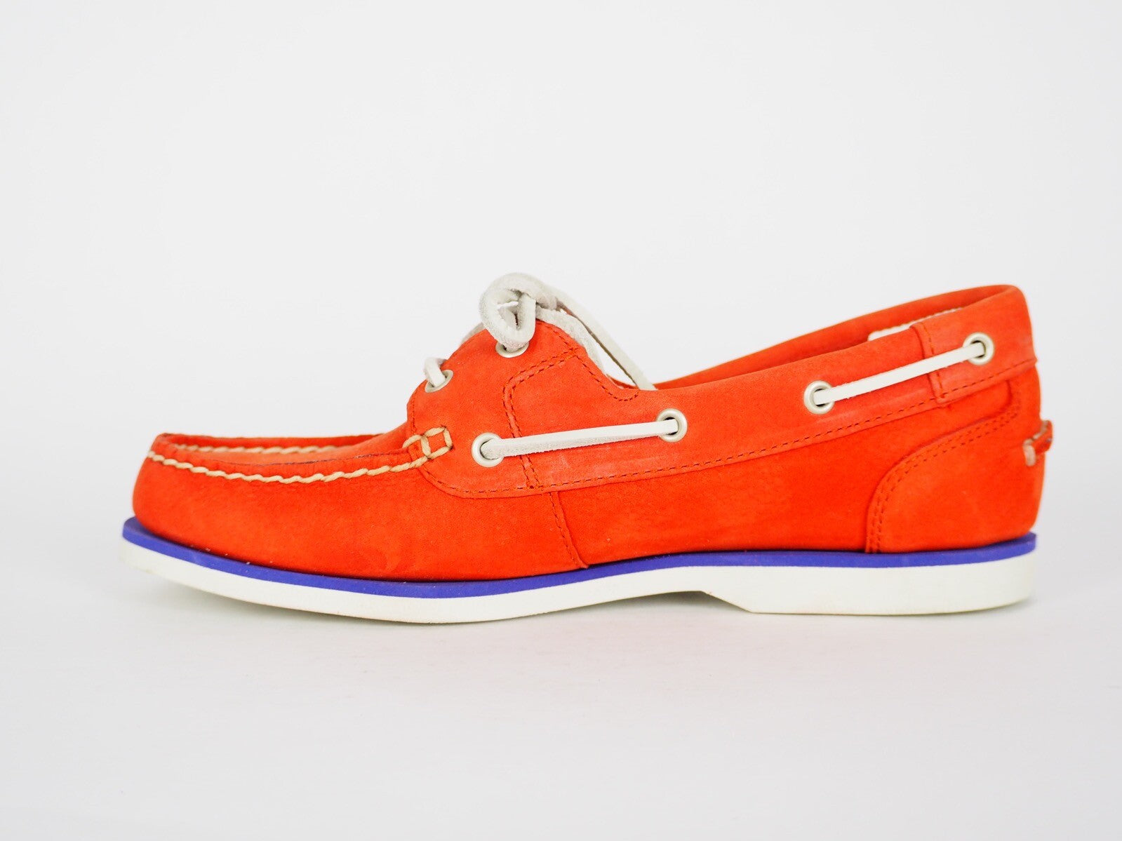 Womens Timberland EK Classic 2 Eye 8860R Orange Leather Boat Shoes UK 5