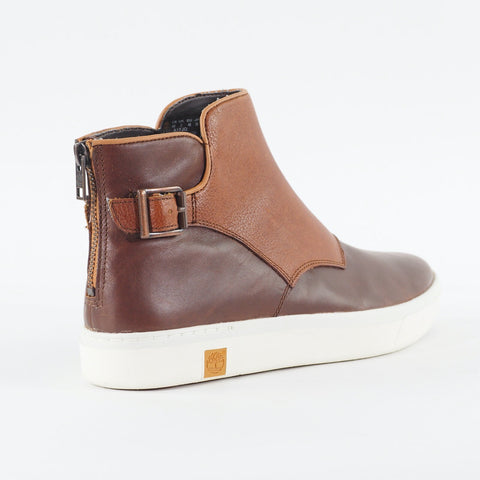 Womens Timberland Amherst Chelsea A17JQ Brown Leather Zip Up Casual Boots