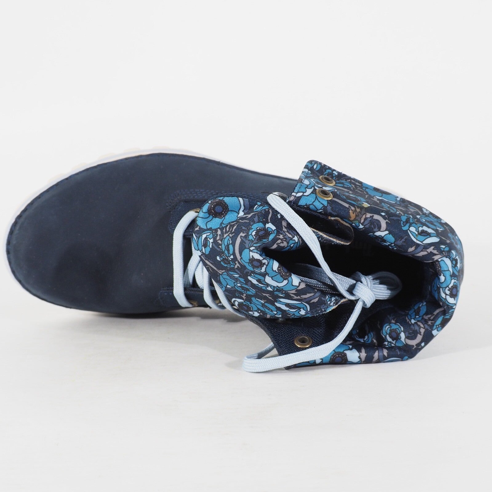 Womens Timberland Brookton Floral A19AZ Navy Leather Lace Casual Walking Boots