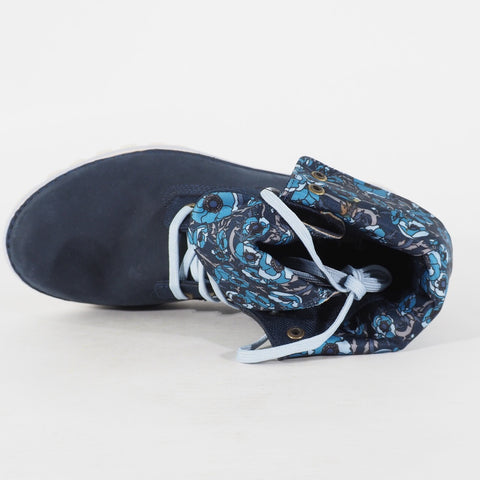 Womens Timberland Brookton Floral A19AZ Navy Leather Lace Casual Walking Boots