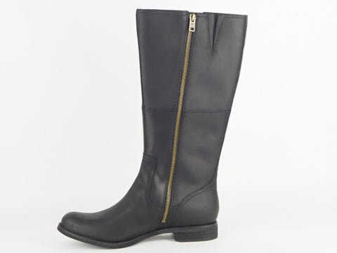 Womens Timberland EK Savin Hill Strap Tall 8756R Black Leather Zip Up Boots