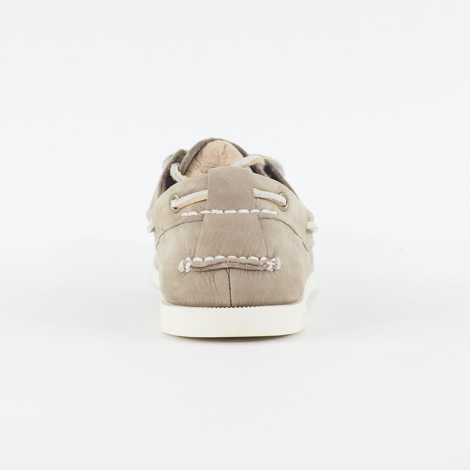 Mens Timberland Heritage 2 Eye 6366A Light Grey Leather Lace Casual Boat Shoes