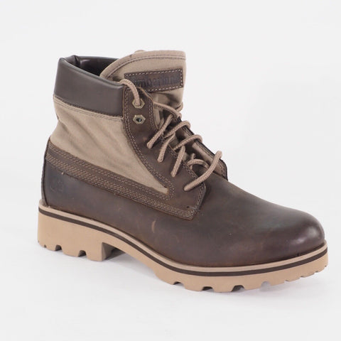 Mens Timberland Raw Tribe Taupe A283X Brown Leather Lace Up Casual Walking Boots