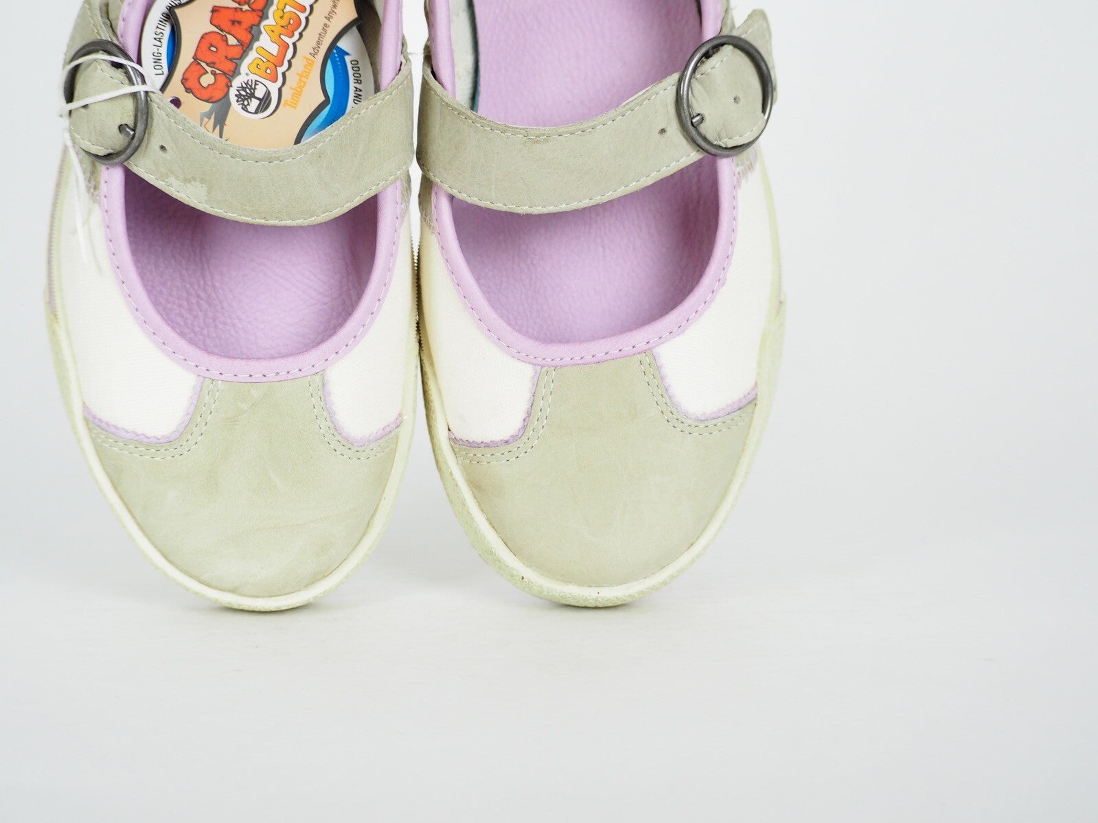 Junior Girls Timberland Metro Network 52952 Grey Leather Mary Jane Shoes UK 5.5