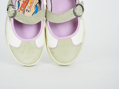 Junior Girls Timberland Metro Network 52952 Grey Leather Mary Jane Shoes UK 5.5