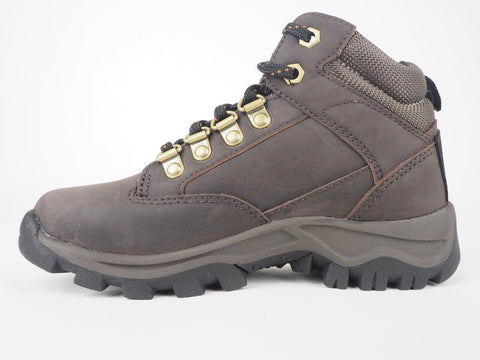 Boys Timberland Keele Ridge A1UUD Dark Brown Leather Lace Up Hiker Boots