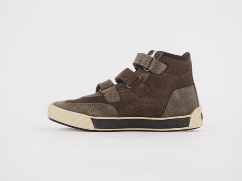 Boys Timberland Knights 30736 Dark Brown Leather Casual Kids Shoes Chukka Boots