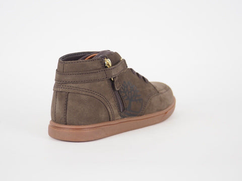 Boys Timberland Groveton A18JJ Brown Leather Trainers Casual Kids Chukka Boots