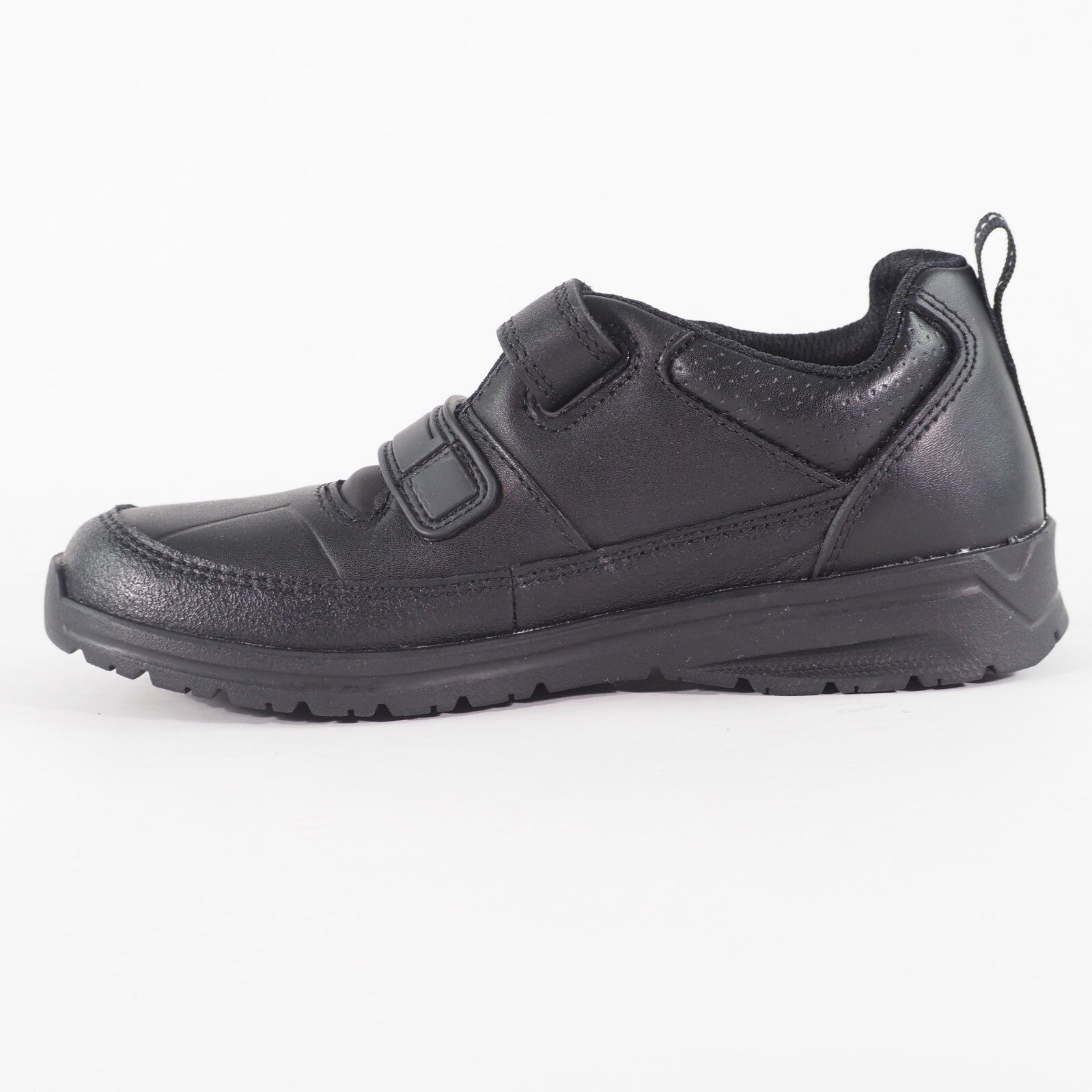 Boys Clarks Reflectace 13297 E Black Double Strap School Walking Kids Shoes