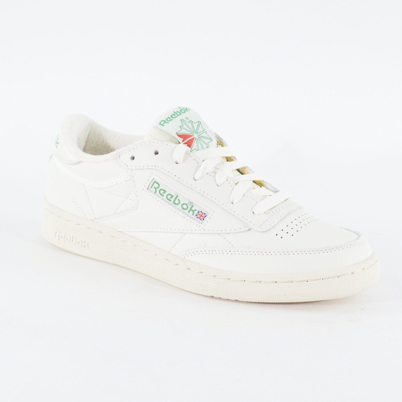 Mens Reebok Club C 85 Vintage DV6434 Chalk White Leather Casual Lace Up Trainers
