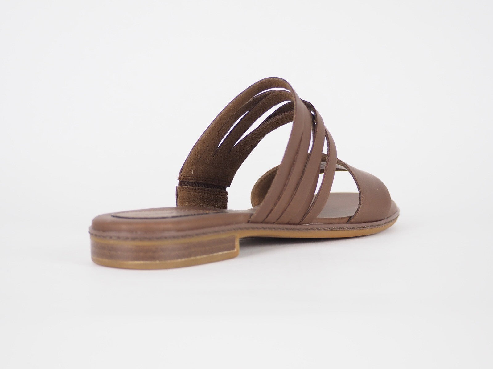 Womens Timberland Cherrybrook A18ZL Brown Leather Light Summer Strappy Sliders