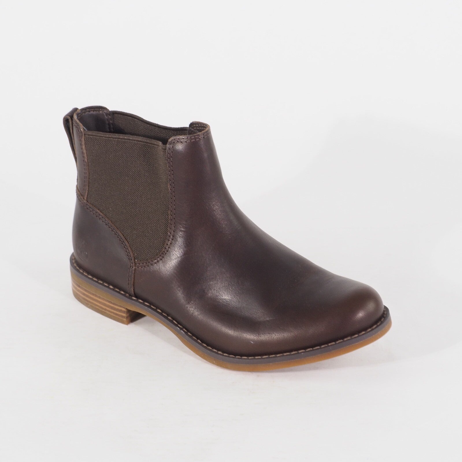Womens Timberland Magby Chelsea A1KHW Brown Leather Pull On Casual Walking Boots