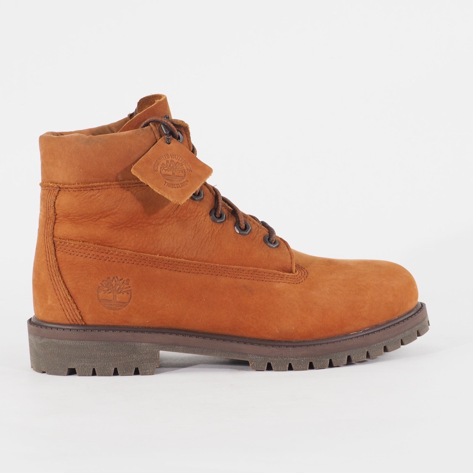 Juniors Timberland 6 Inch Premium A2BKM Brown Leather Lace Casual Walking Boots