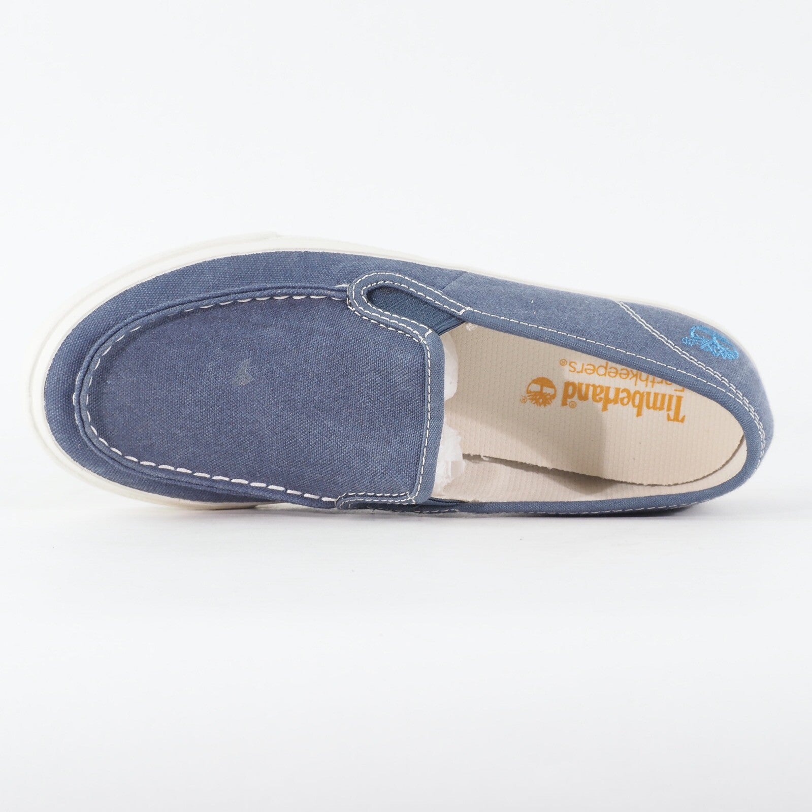 Mens Timberland Earthkeepers 9325B Navy Blue Canvas Slip On Casual Loafer Shoes
