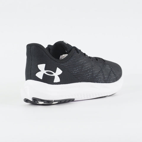 Mens Under Armour Charged S Swift Black Mesh Running Lace Up Sports Trainers