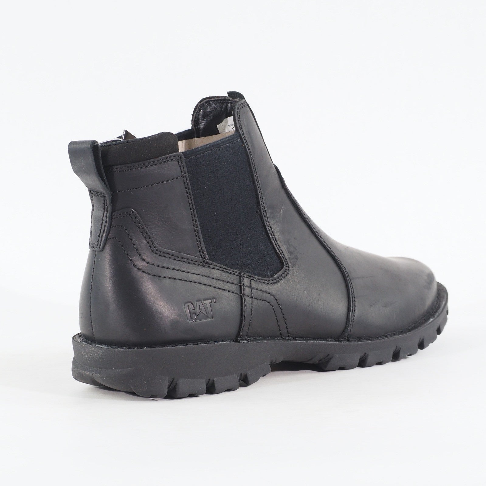 Mens Caterpillar Excursion P725479 Leather Black Chelsea Pull On Boots