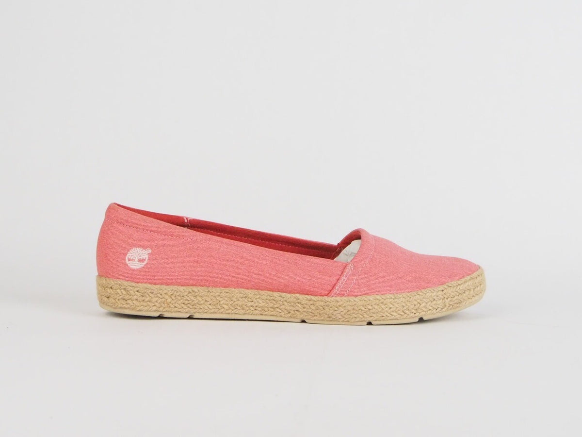 Womens Timberland Casco Bay Canvas A1A1N Pink Textile Slip On Canvas Shoes