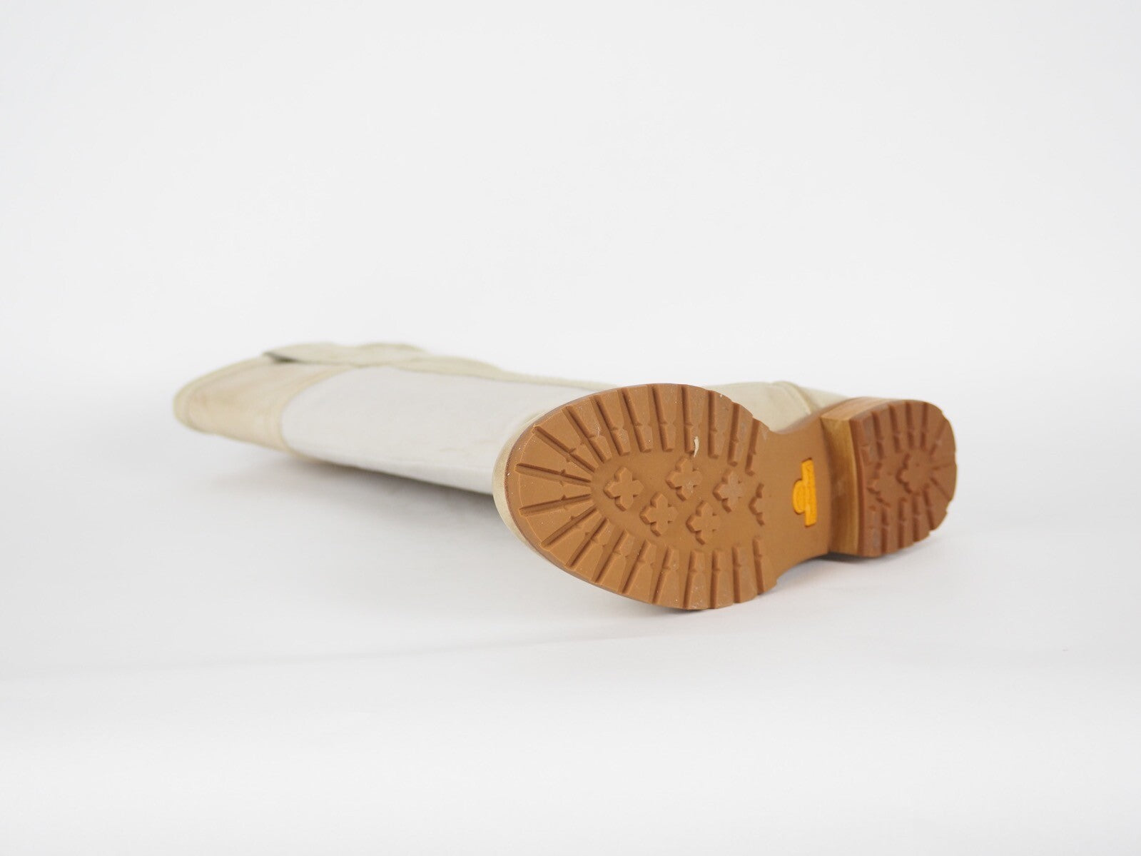 Womens Timberland Brogue Canvas 11621 Leather Fabric Pull On Tall Boots