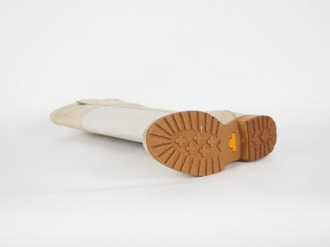 Womens Timberland Brogue Canvas 11621 Leather Fabric Pull On Tall Boots