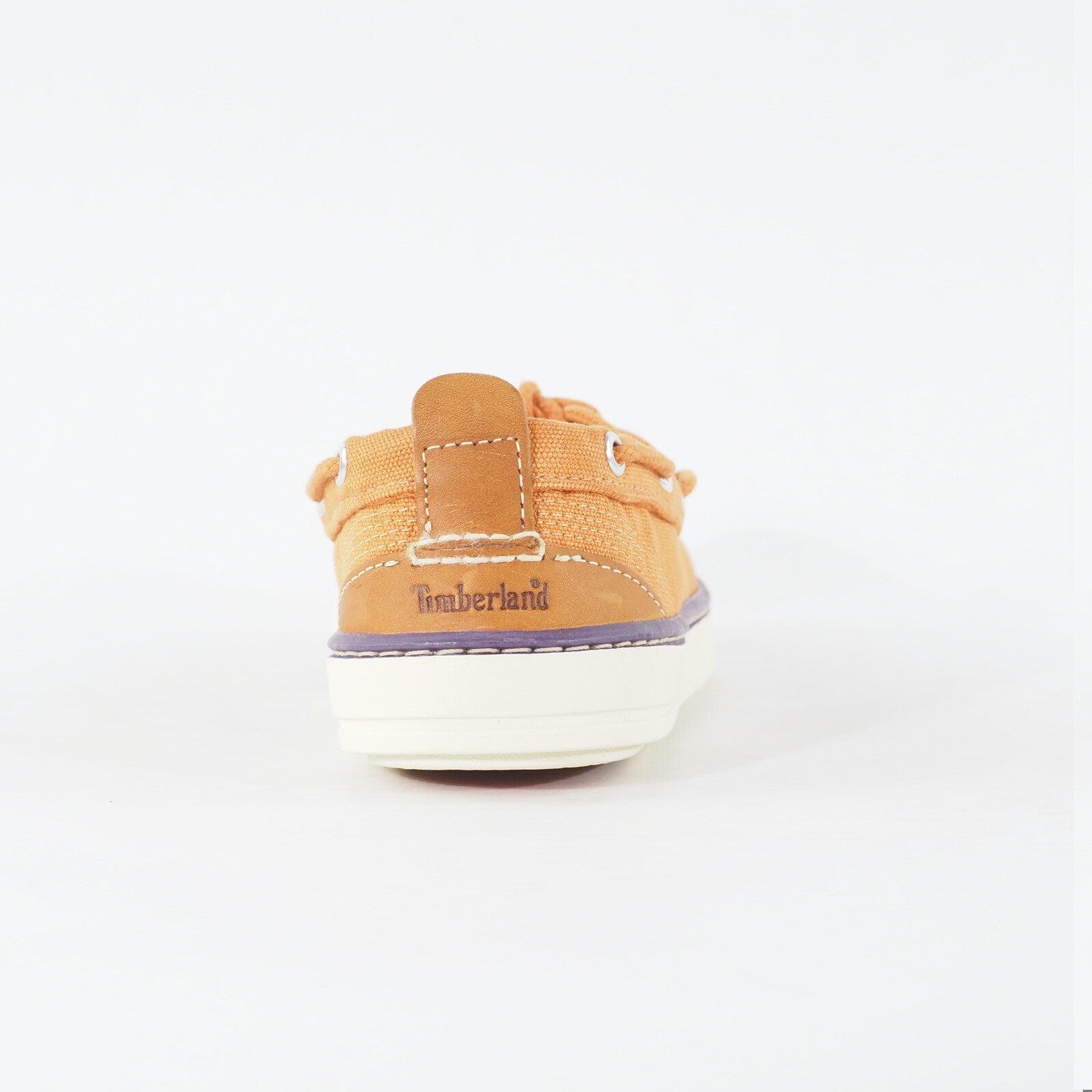 Womens Timberland Hookset 2 Eye 8441B Light Orange Canvas Lace Casual Boat Shoes