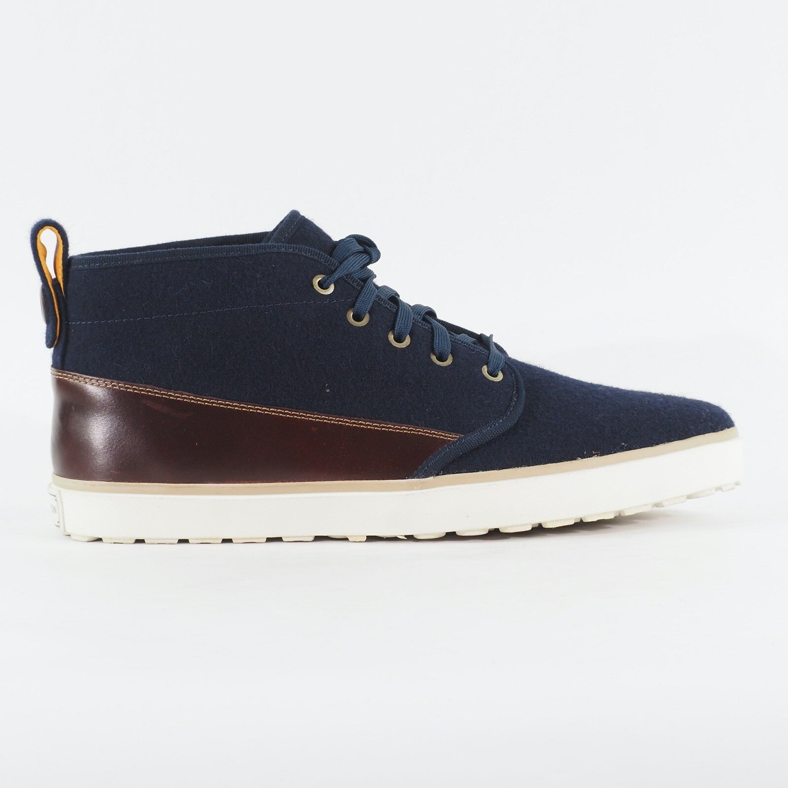 Mens Timberland Abington Chukka 6626A Navy Fabric Leather Lace Up Casual Boots